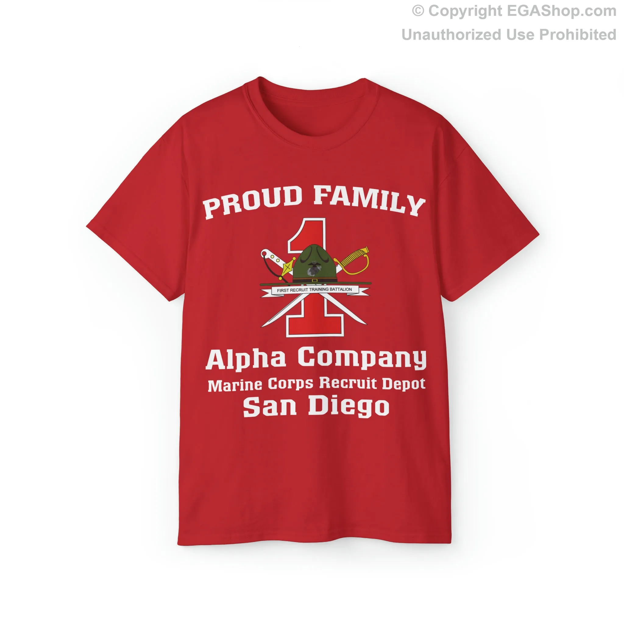 T-Shirt: Alpha Co. MCRD San Diego (1st Battalion Crest)