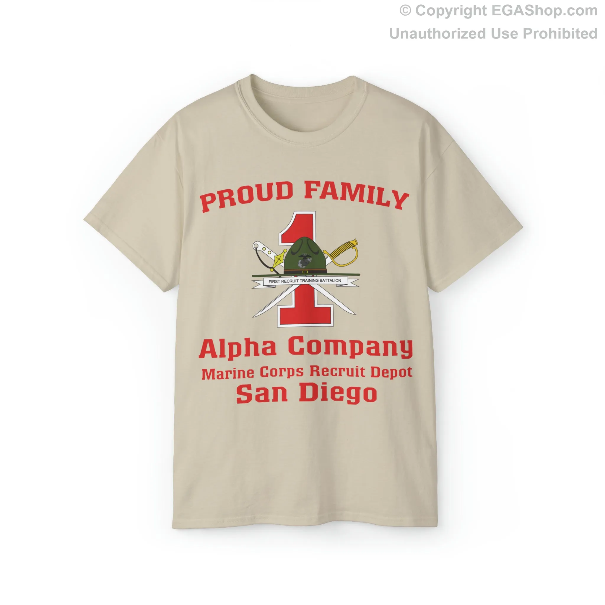 T-Shirt: Alpha Co. MCRD San Diego (1st Battalion Crest)