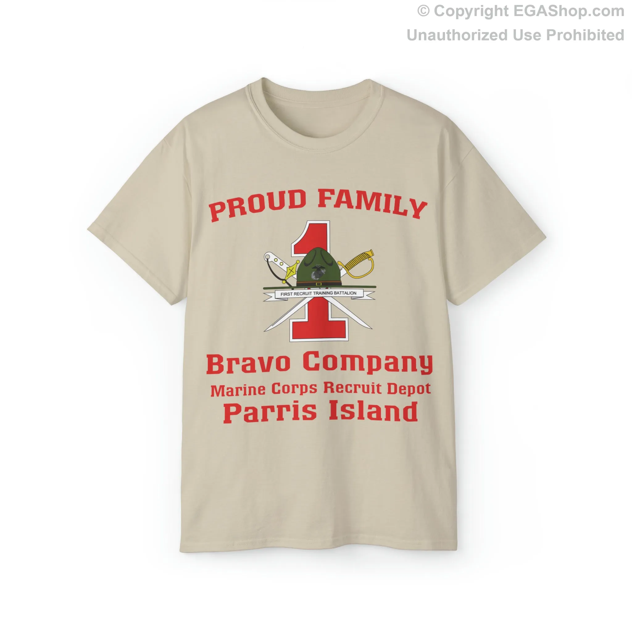 T-Shirt: Bravo Co. MCRD Parris Island (1st Battalion Crest)