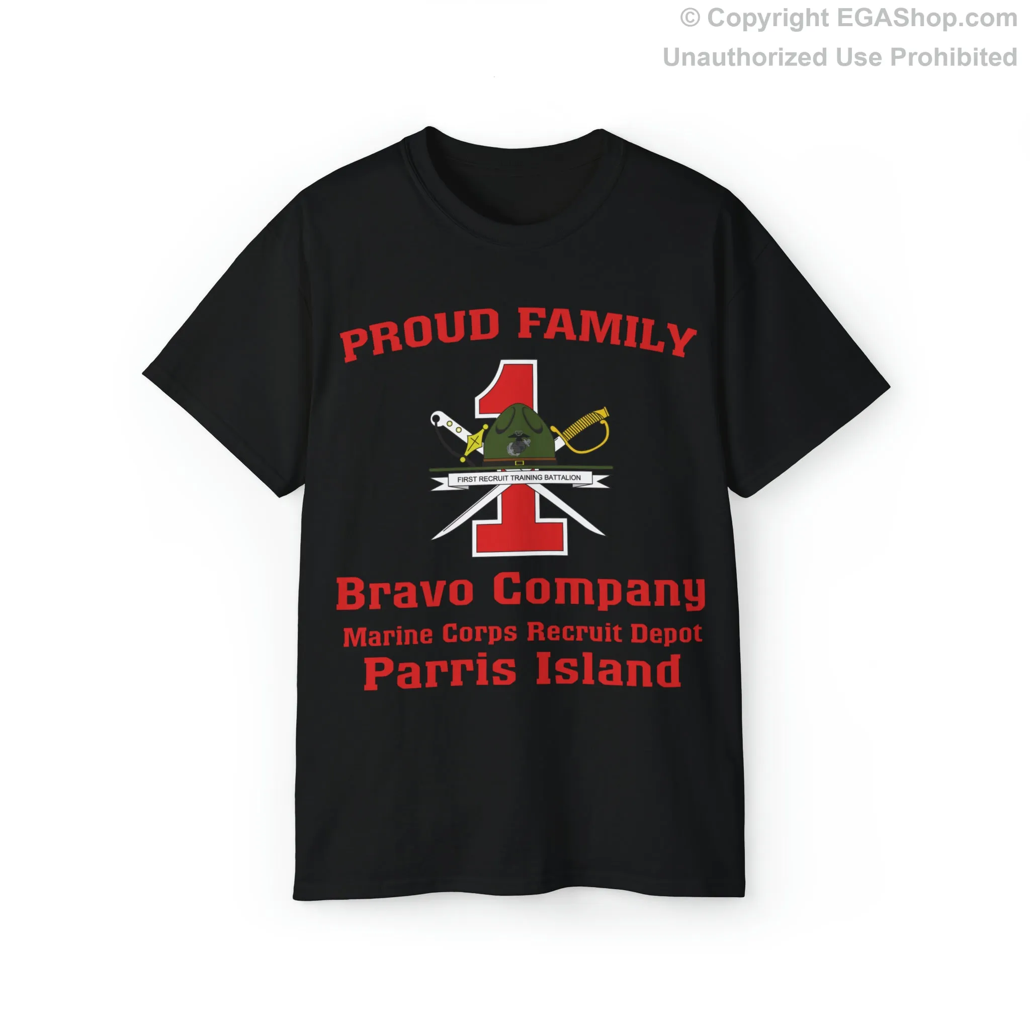 T-Shirt: Bravo Co. MCRD Parris Island (1st Battalion Crest)