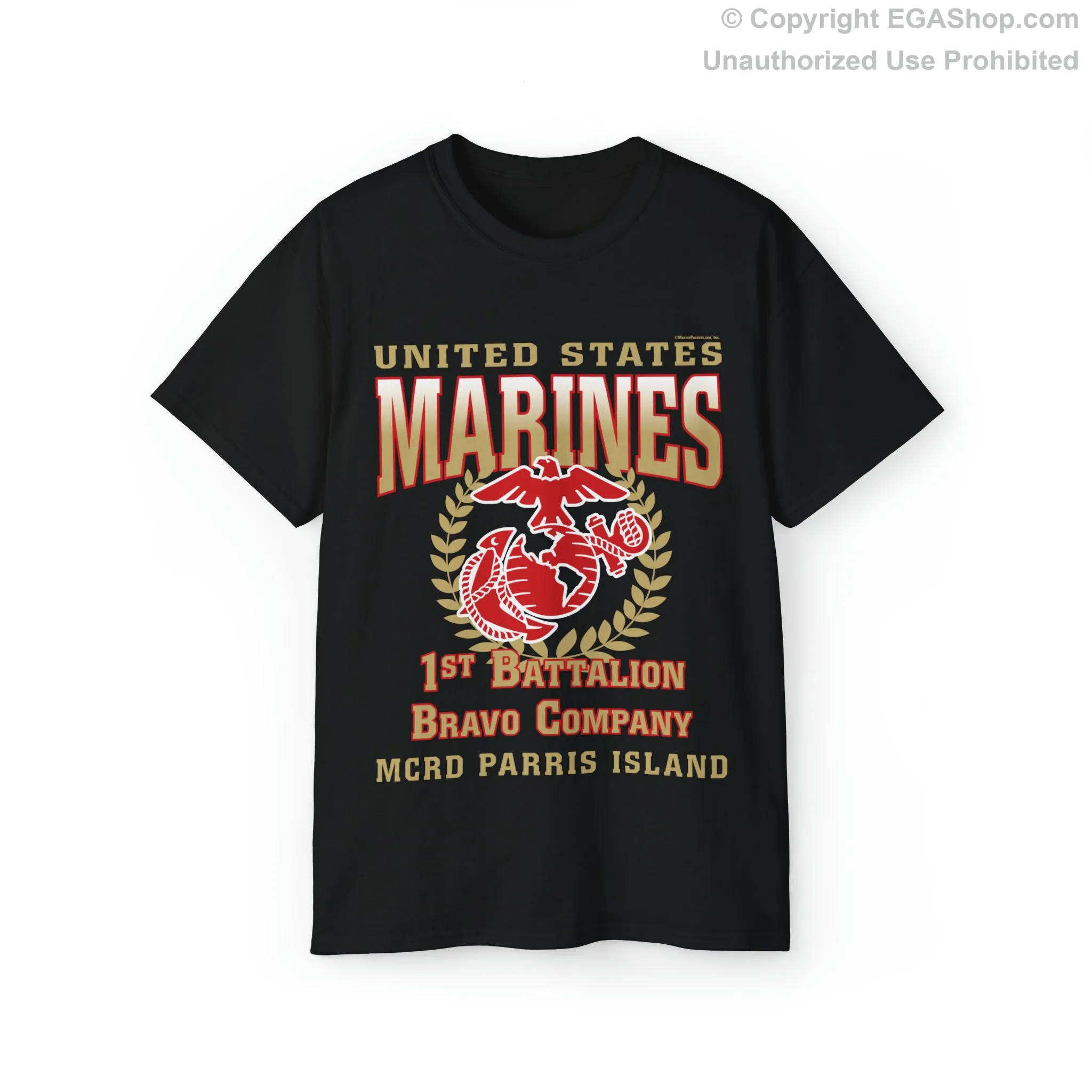 T-Shirt: Bravo Co. MCRD Parris Island (EGA   Back Proud Family)