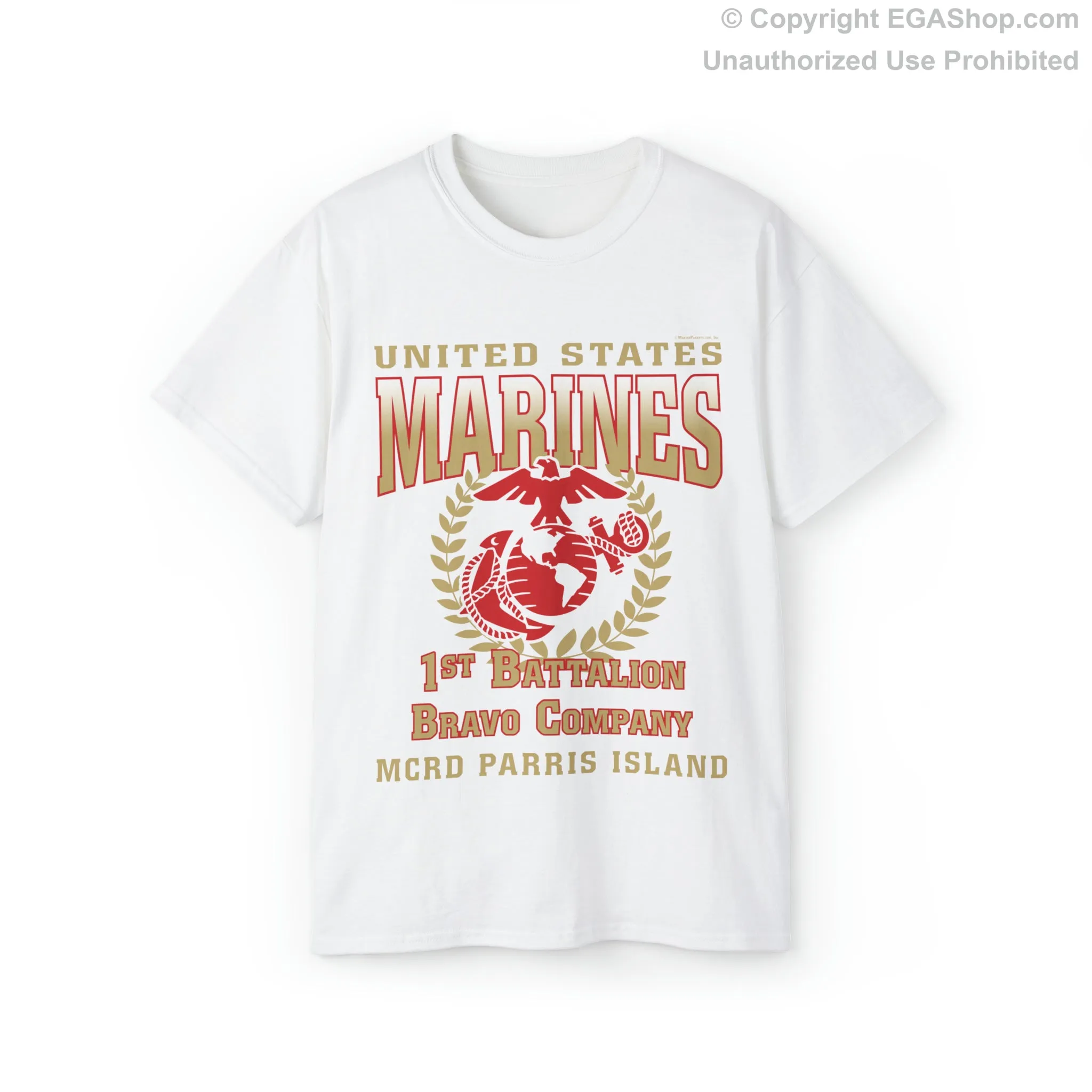 T-Shirt: Bravo Co. MCRD Parris Island (EGA   Back Proud Family)