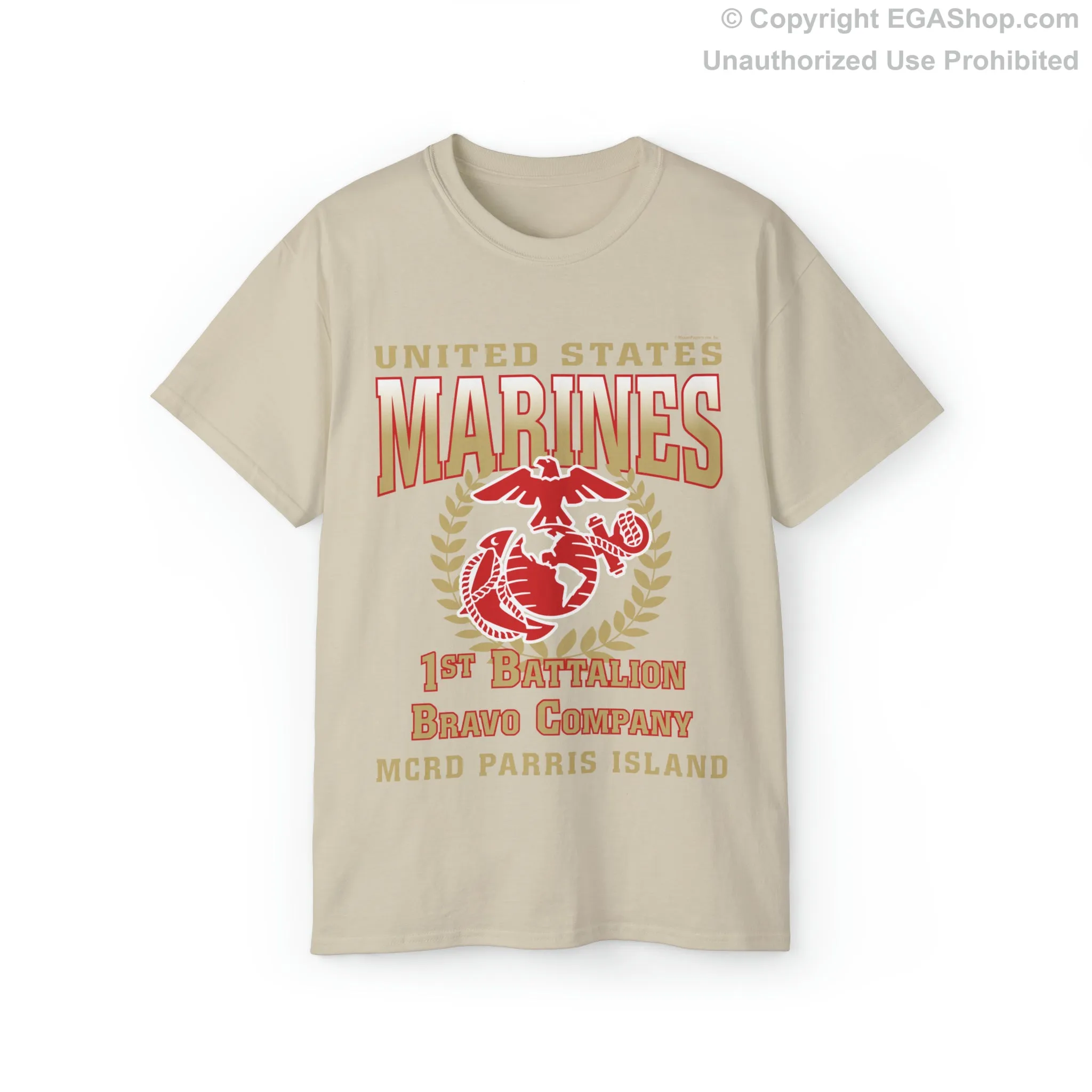 T-Shirt: Bravo Co. MCRD Parris Island (EGA   Back Proud Family)