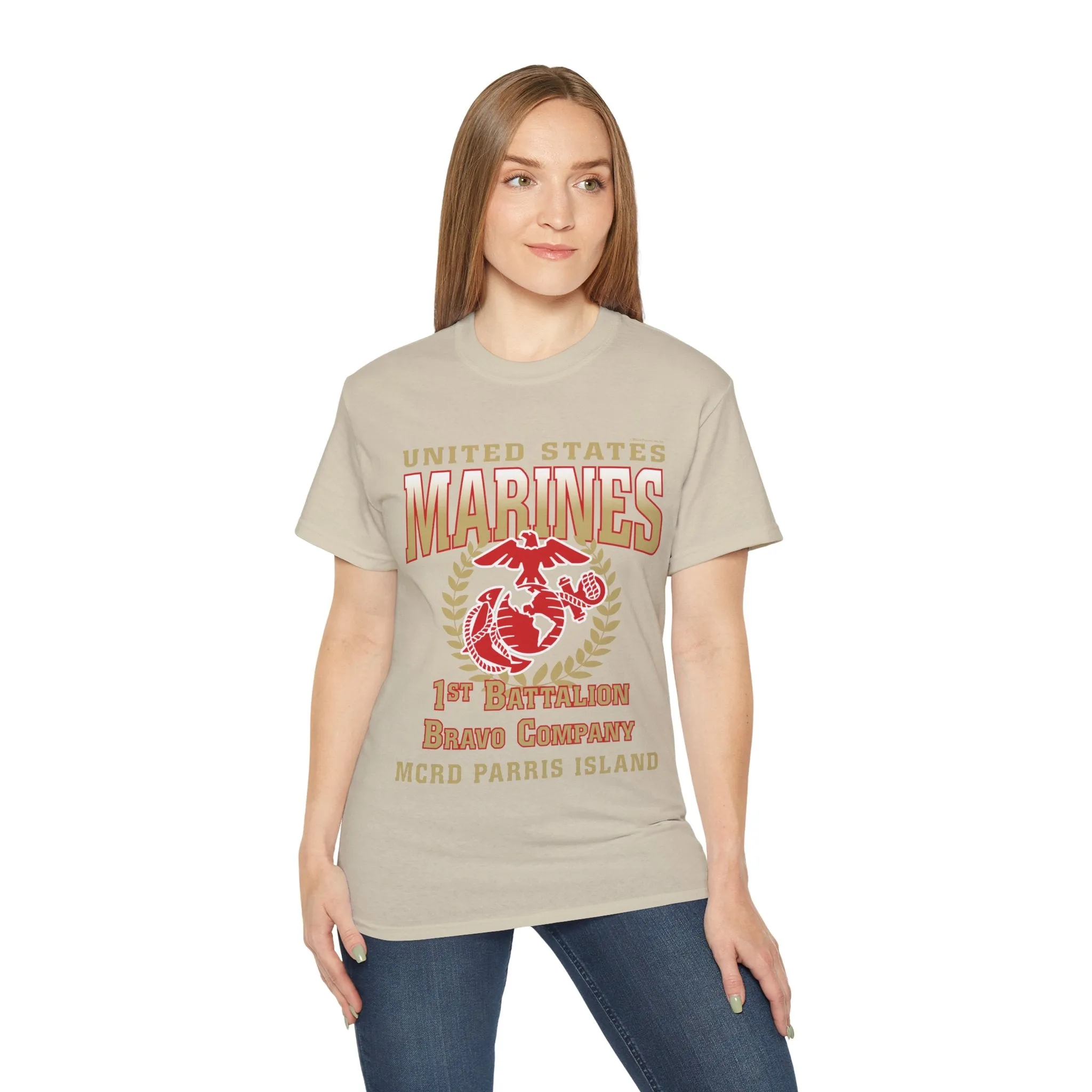 T-Shirt: Bravo Co. MCRD Parris Island (EGA   Back Proud Family)