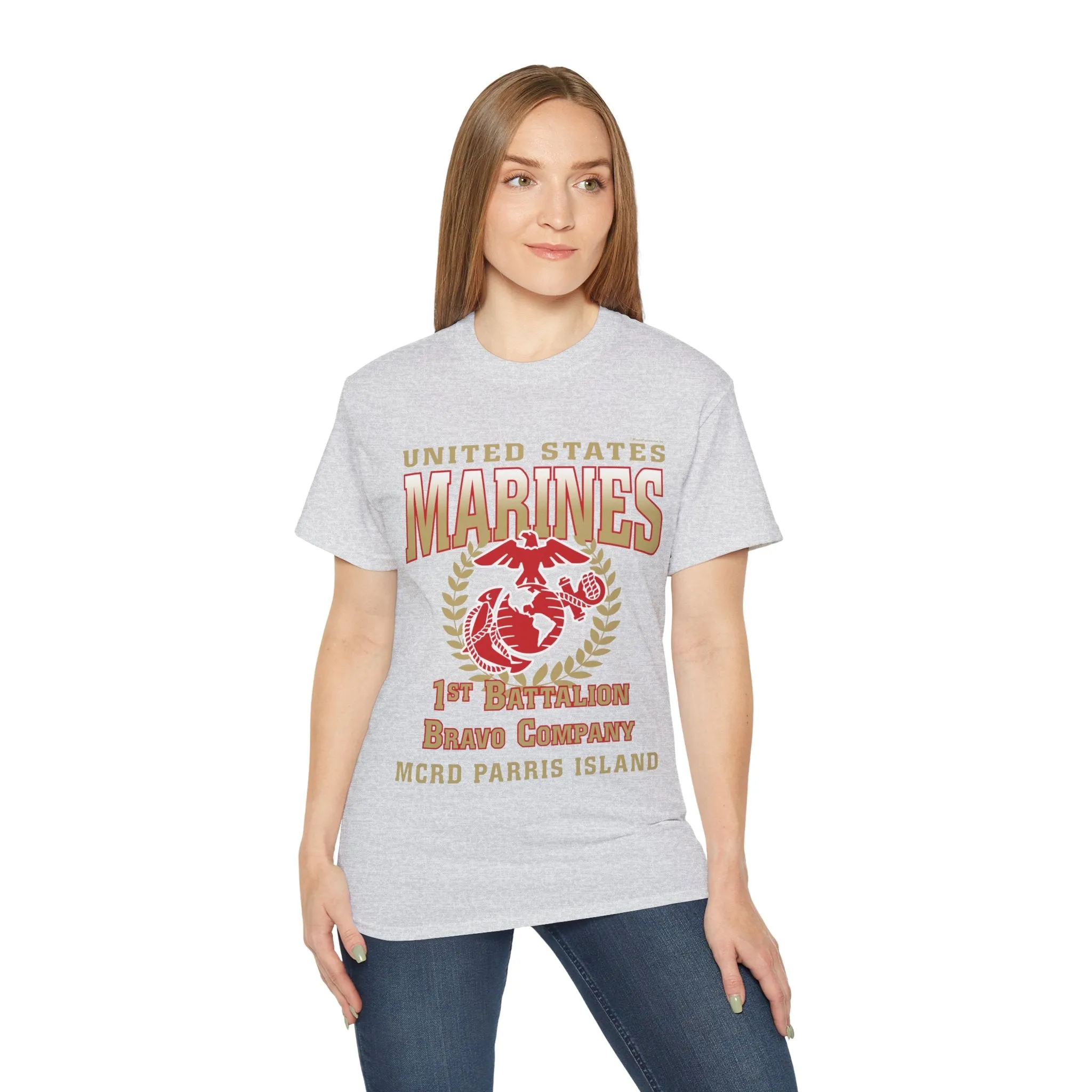 T-Shirt: Bravo Co. MCRD Parris Island (EGA   Back Proud Family)