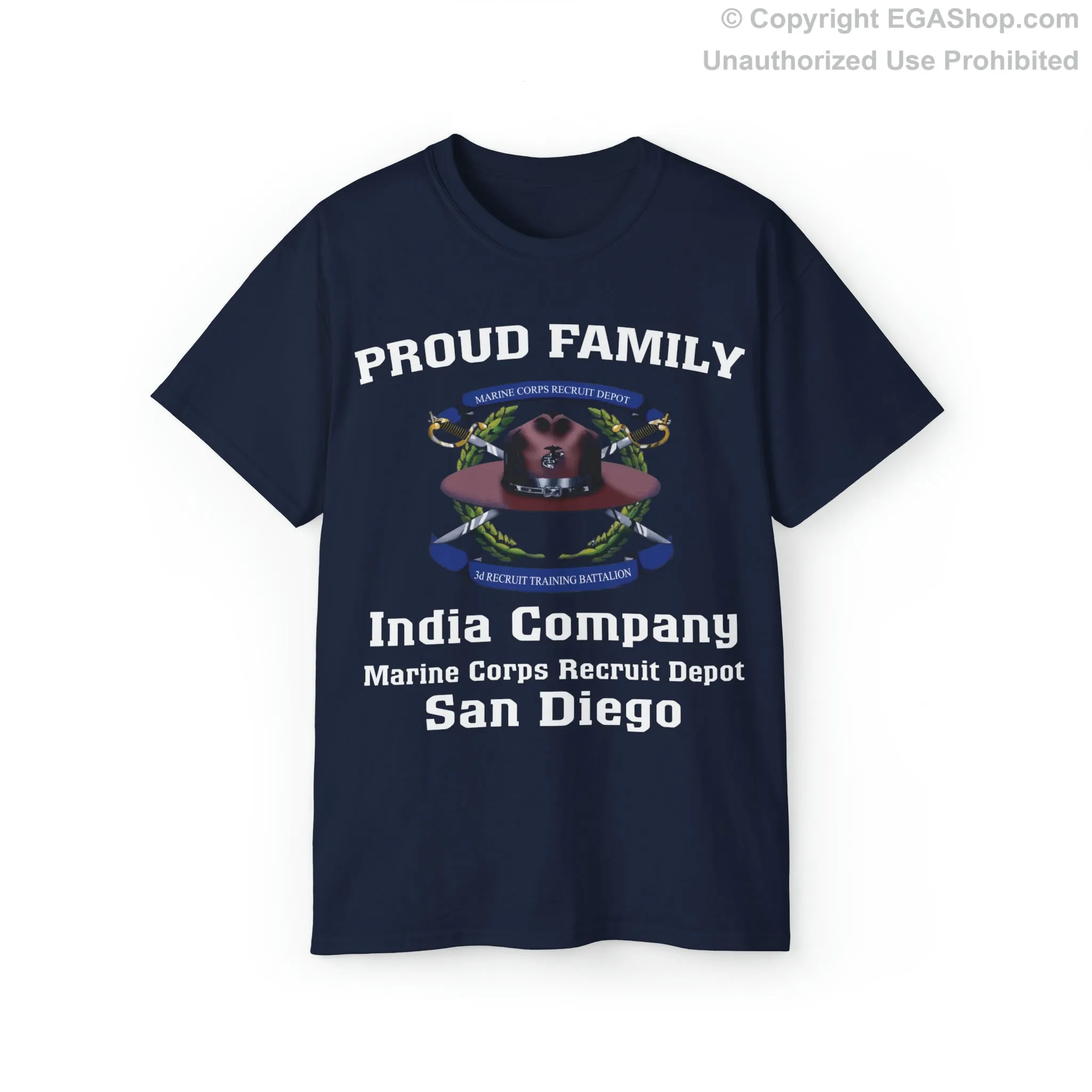 T-Shirt: India Co. MCRD San Diego (3rd Battalion Crest)