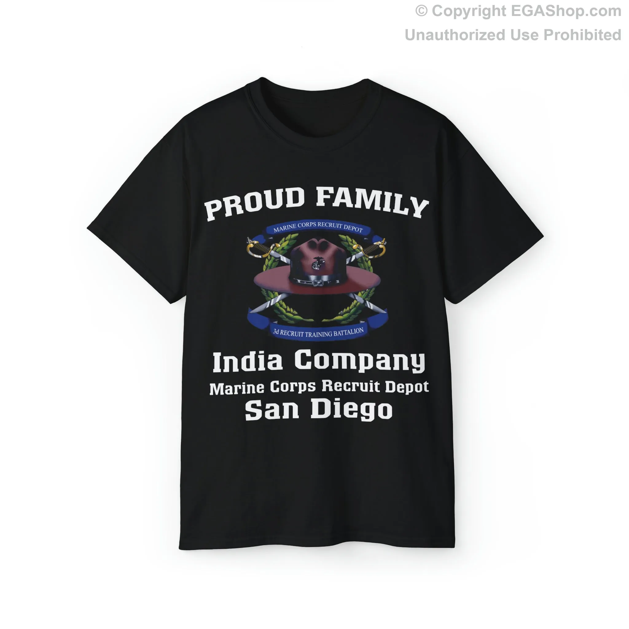 T-Shirt: India Co. MCRD San Diego (3rd Battalion Crest)