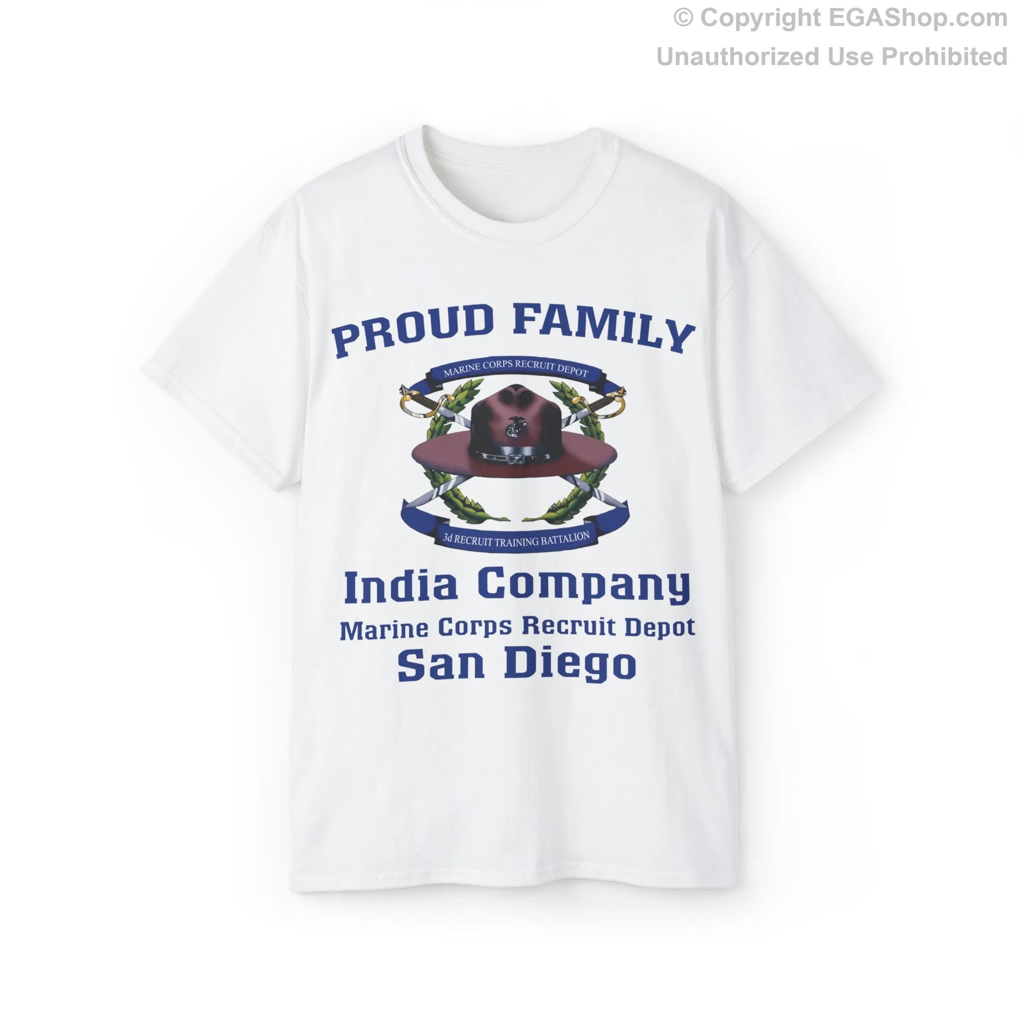 T-Shirt: India Co. MCRD San Diego (3rd Battalion Crest)