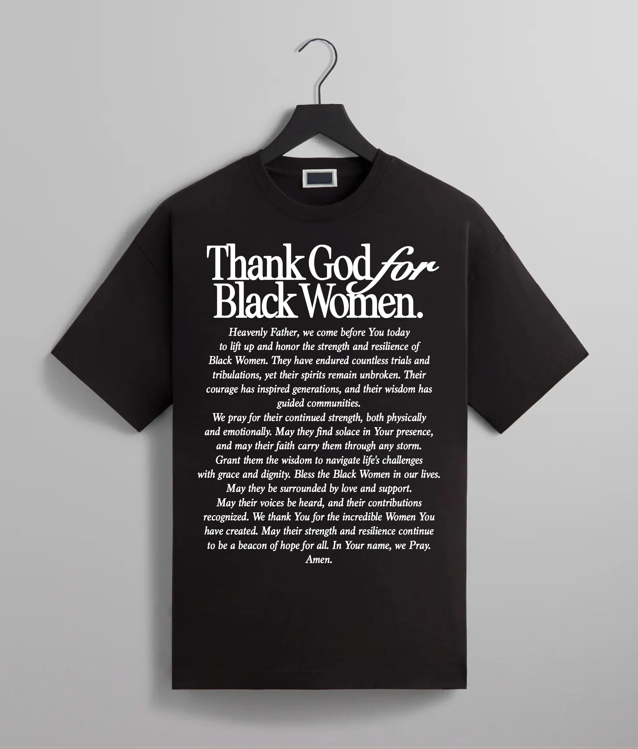 Thank God For Black Women Tee v2 (Black/White)