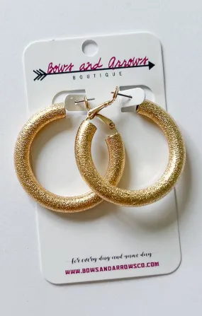 The Glitter Gold Hoops