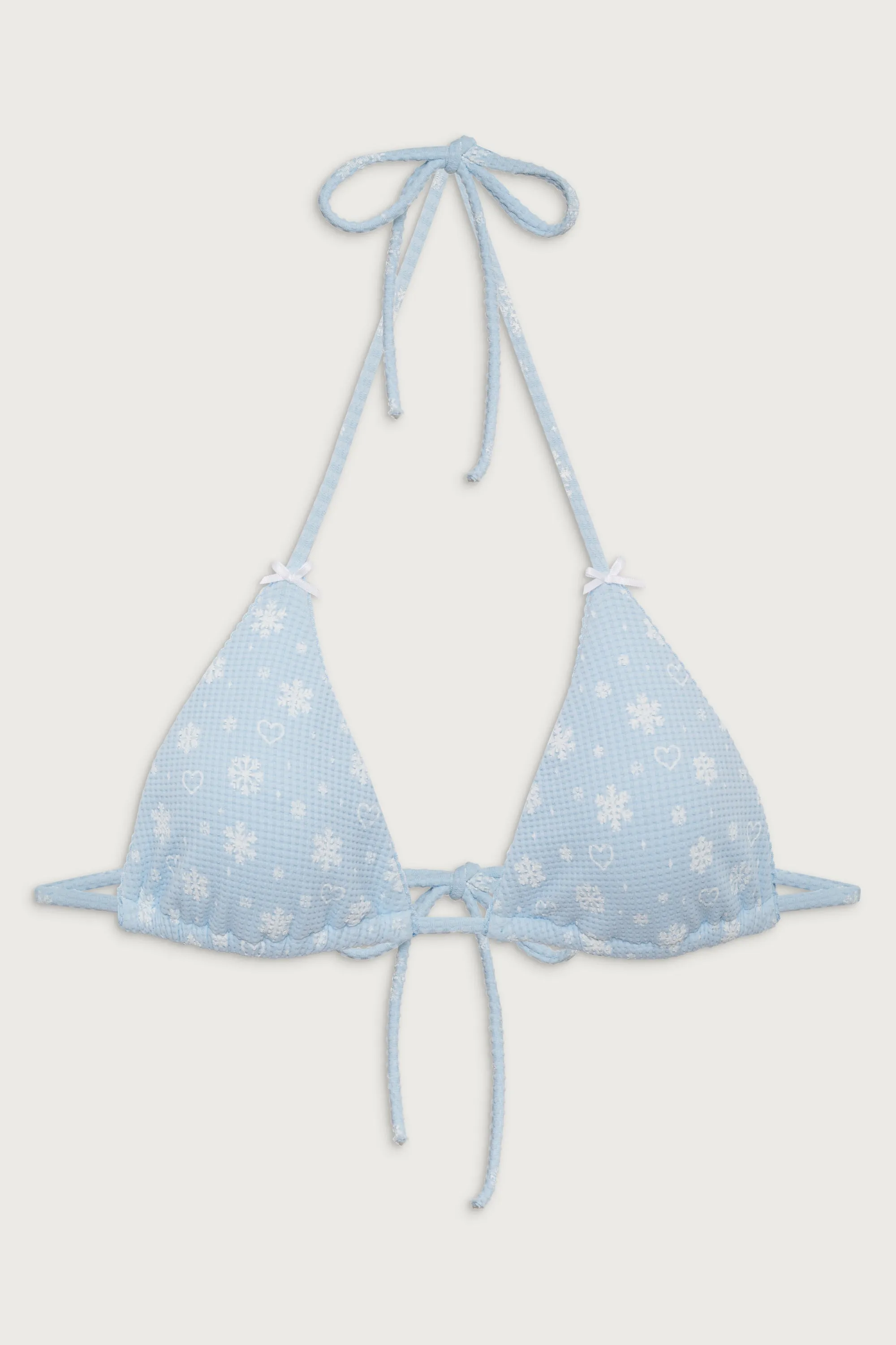 Tia Waffle Triangle Bikini Top - Flurries