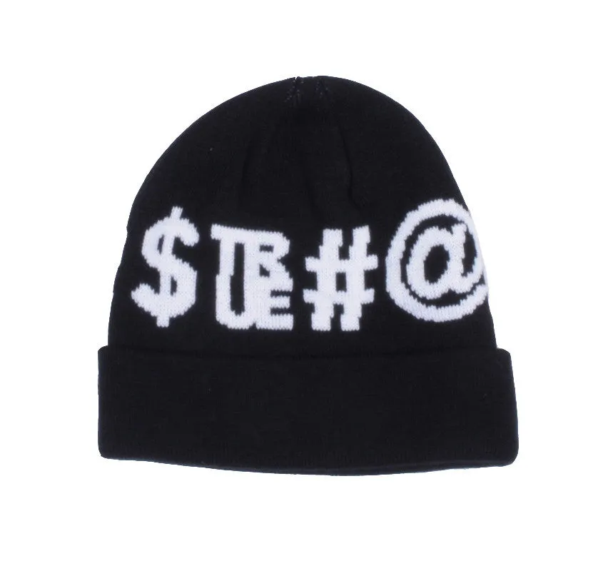 True Four Letter Beanie Black