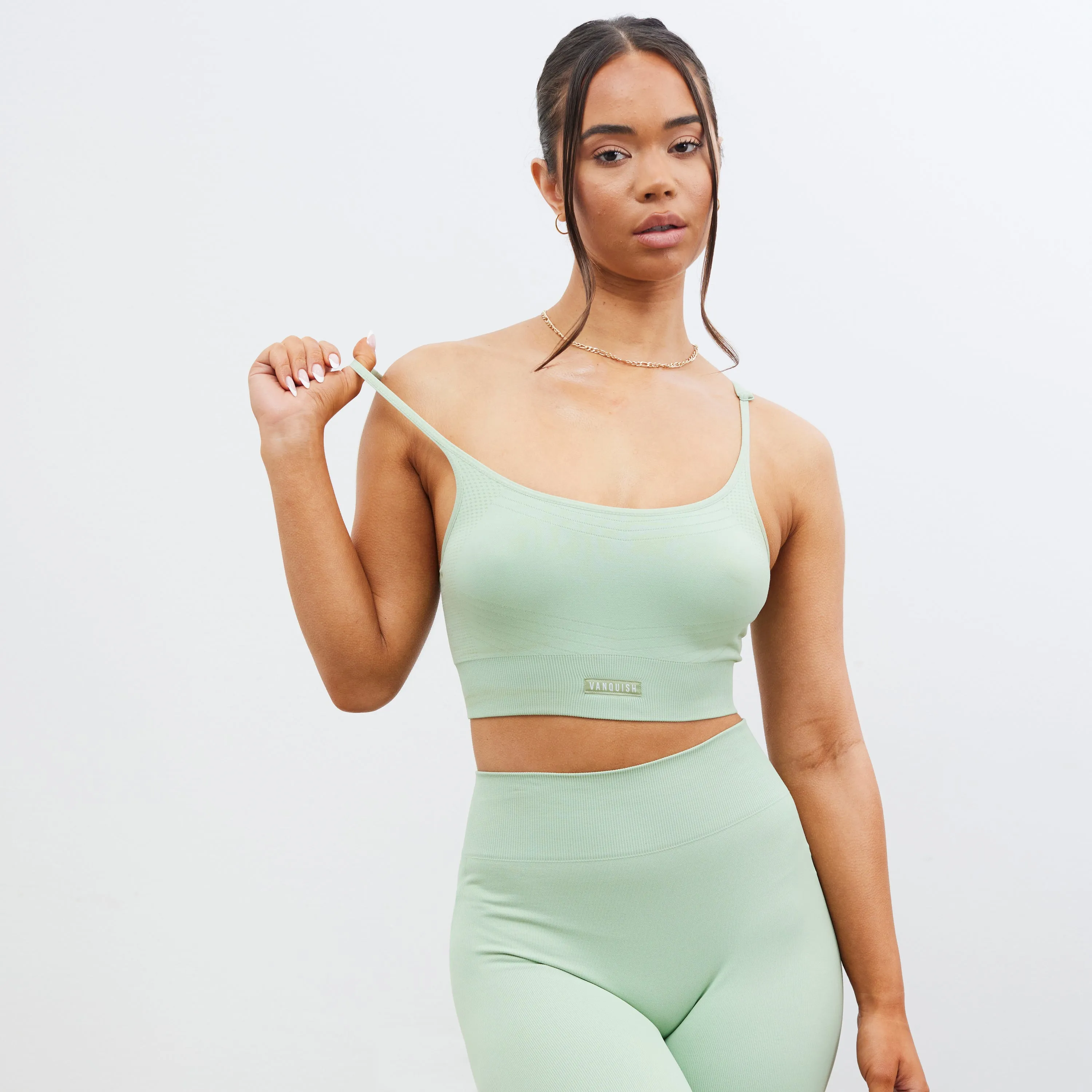 Vanquish Essential Sage Green Seamless Bra