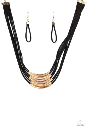 Walk The WALKABOUT - Gold Paparazzi Necklace