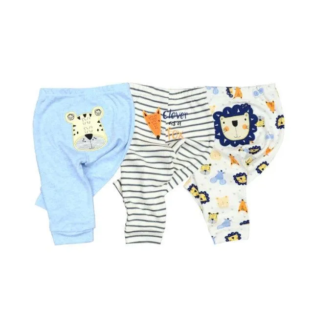 Wholesale 3/6pcs/Lot Baby Pants  Cotton Autumn Leggings for boys girls Mid Full Length Baby Trousers