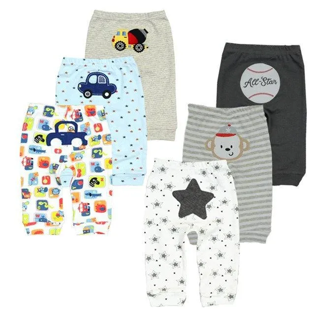 Wholesale 3/6pcs/Lot Baby Pants  Cotton Autumn Leggings for boys girls Mid Full Length Baby Trousers