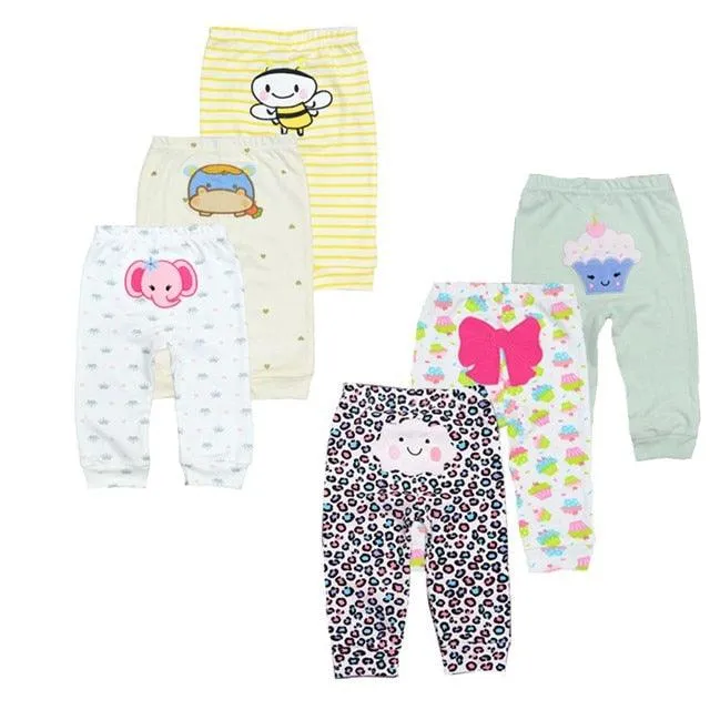 Wholesale 3/6pcs/Lot Baby Pants  Cotton Autumn Leggings for boys girls Mid Full Length Baby Trousers