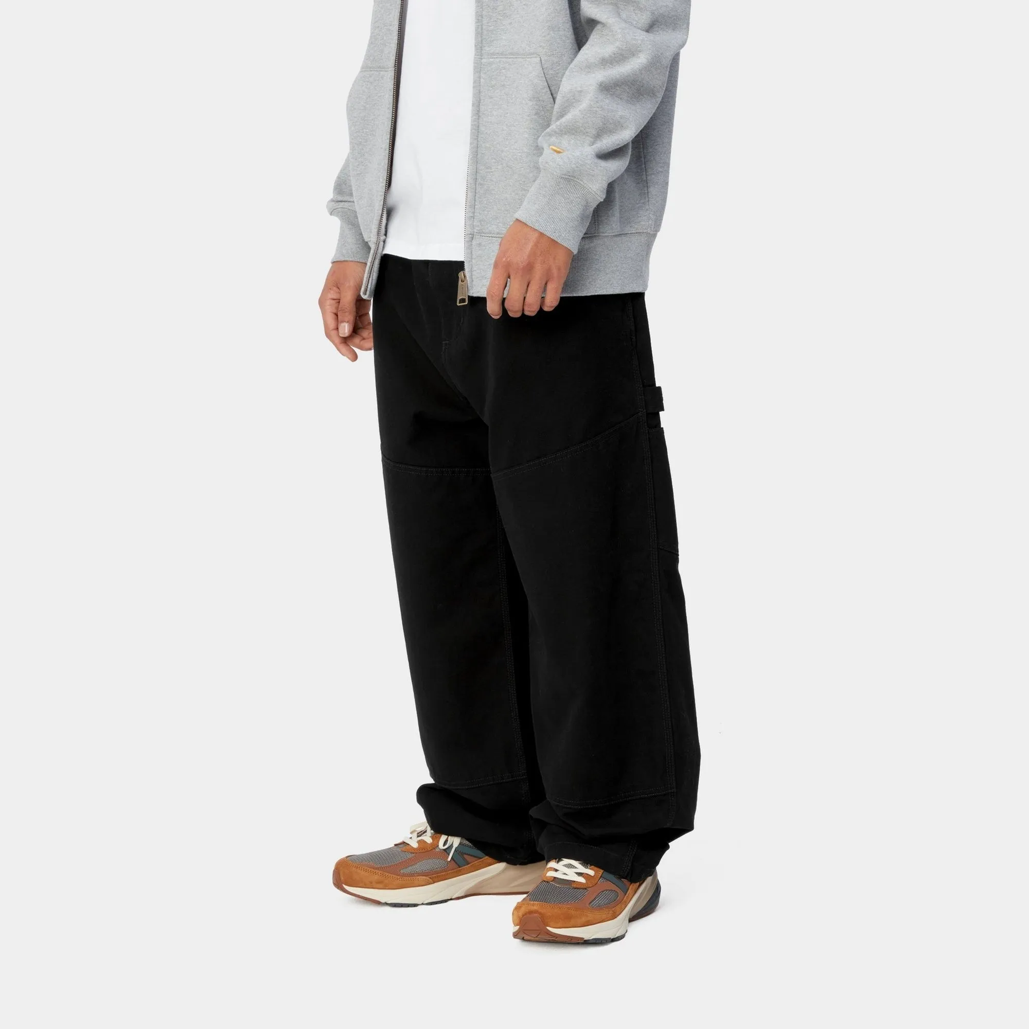 Wide Panel Double Front Pant | Black