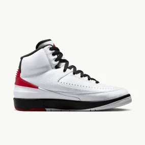 WOMENS AIR JORDAN 2 RETRO WHITE VARSITY RED BLACK