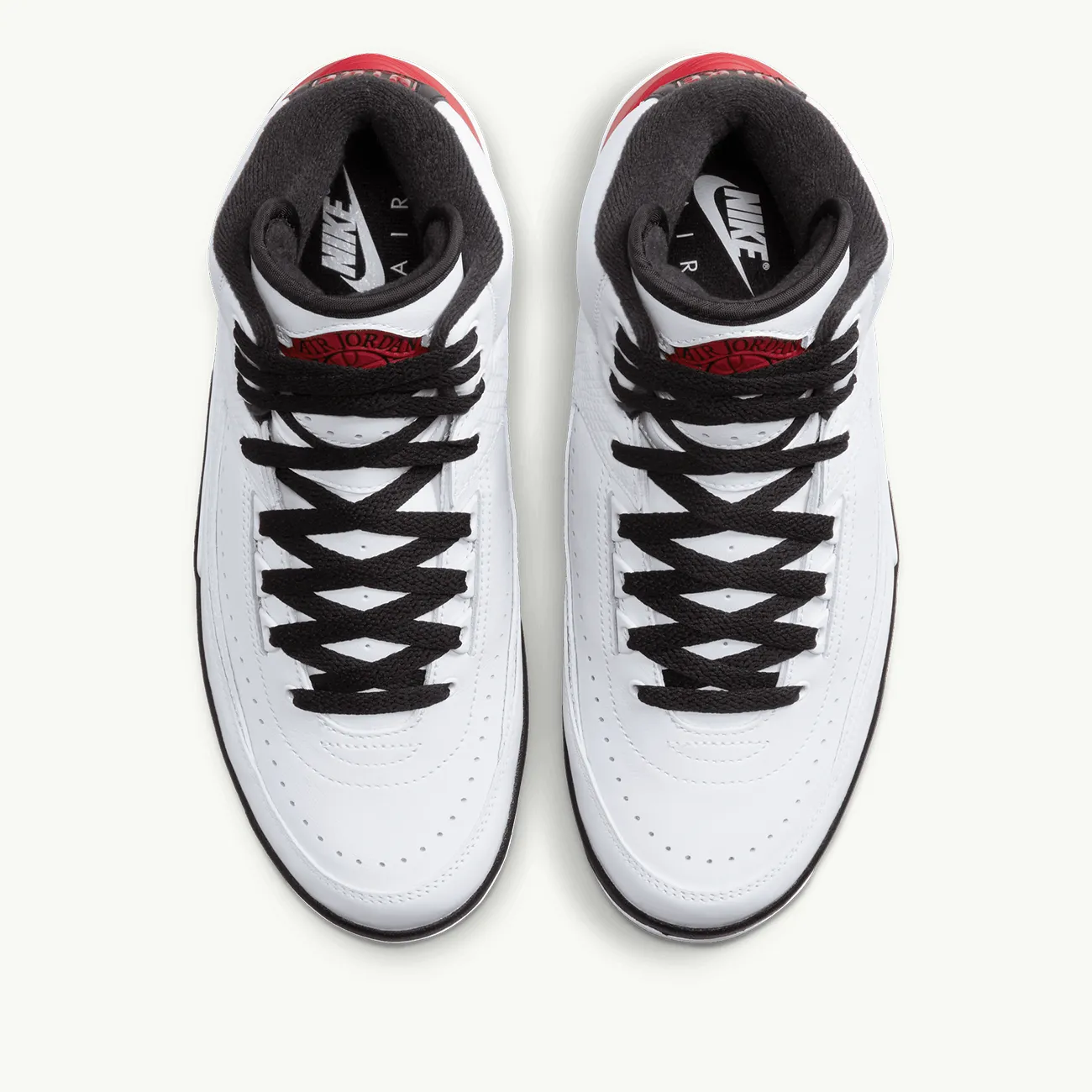 WOMENS AIR JORDAN 2 RETRO WHITE VARSITY RED BLACK