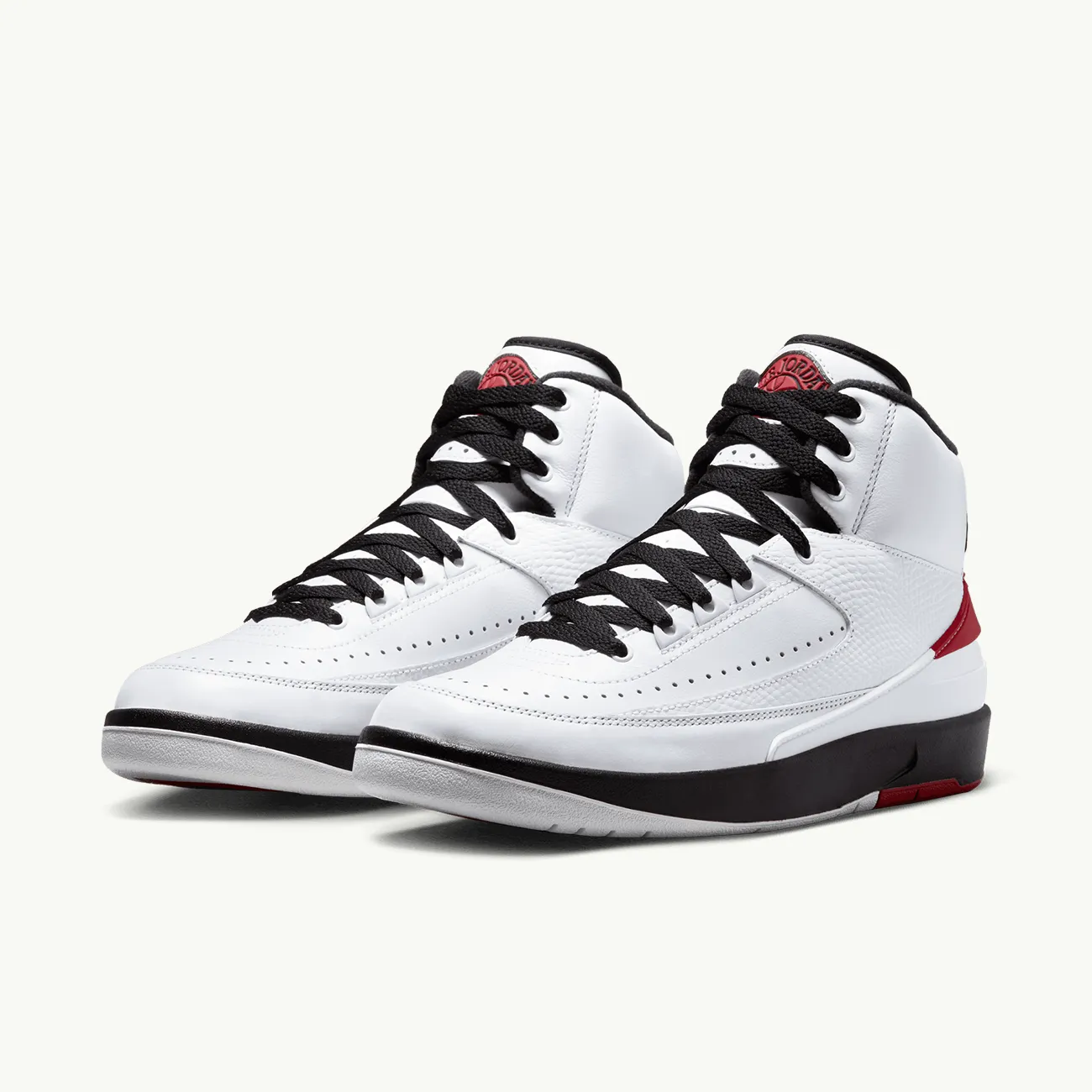 WOMENS AIR JORDAN 2 RETRO WHITE VARSITY RED BLACK