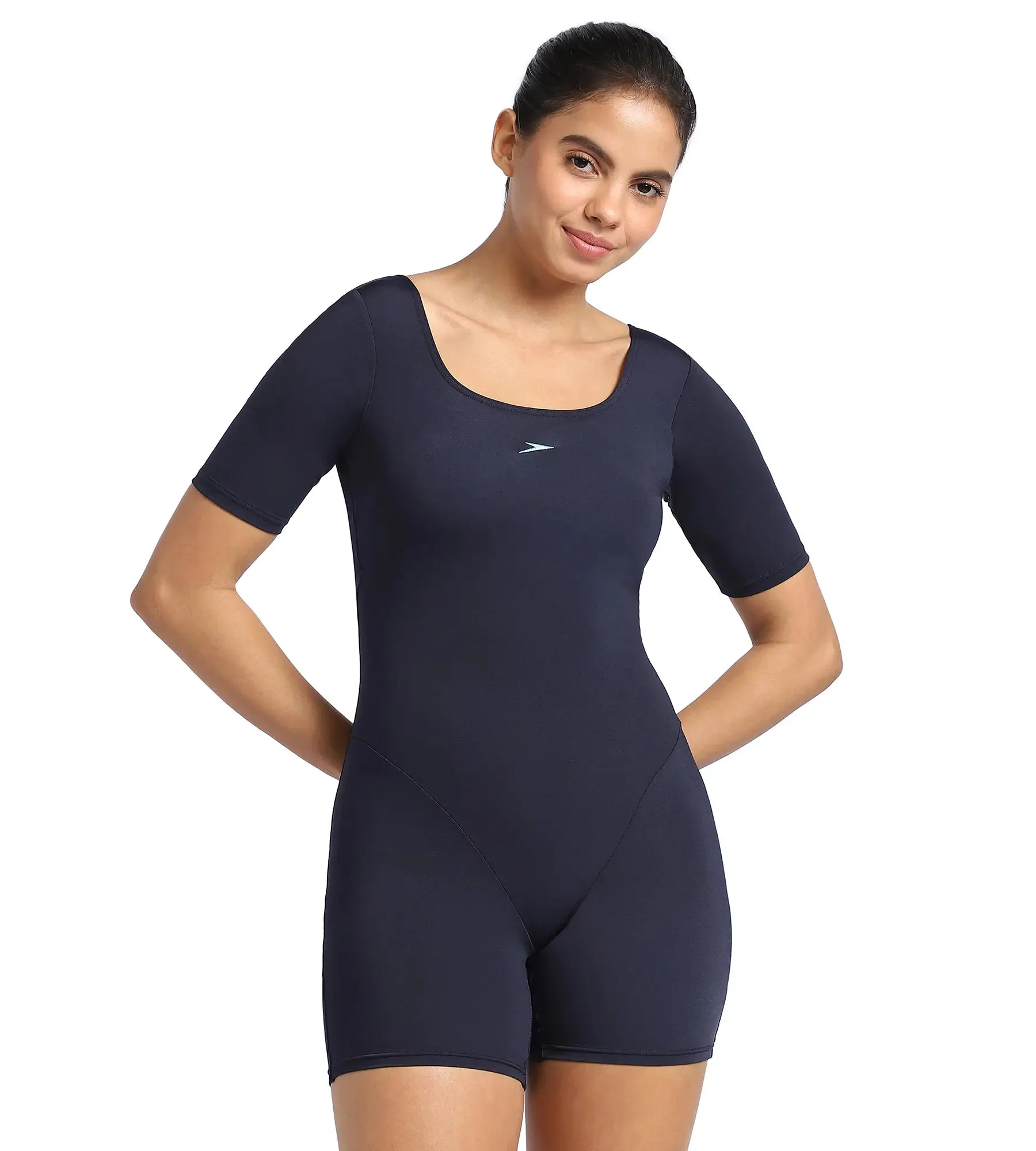 Women's Endurance  Myrtle Legsuit Swimwear  - Truenavy  &  Marine Blue