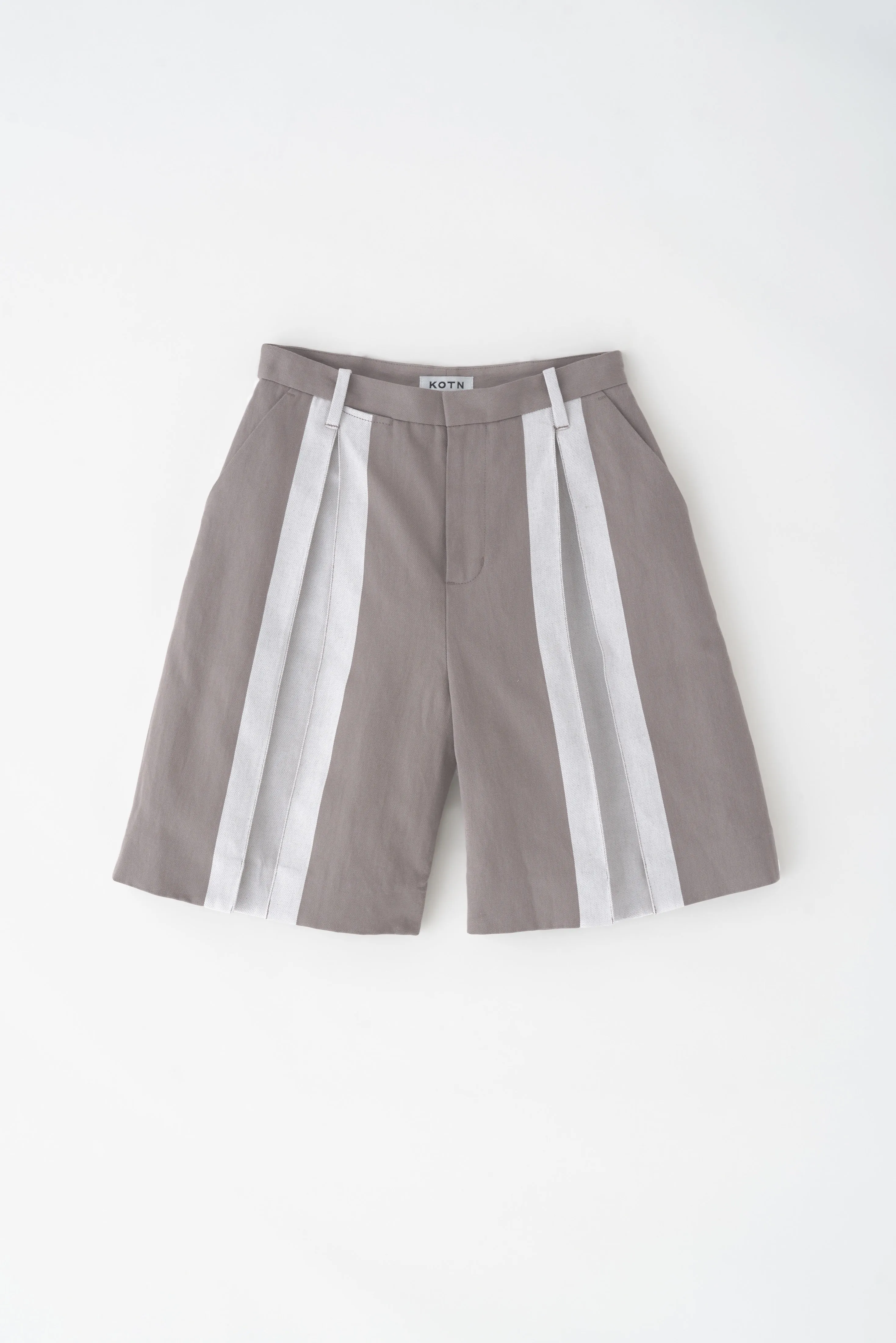 Women's Linen Station Short in Birch/Brindle Stripe