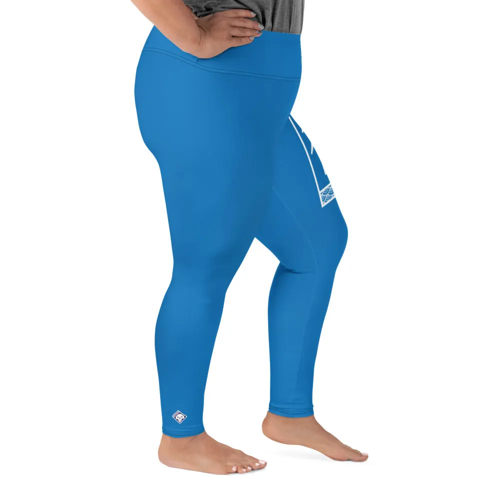 Women's Plus Size Yoga Pants Workout Leggings For Jiu Jitsu 004 - Azul