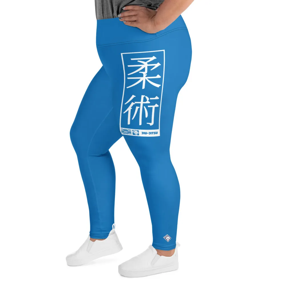 Women's Plus Size Yoga Pants Workout Leggings For Jiu Jitsu 004 - Azul