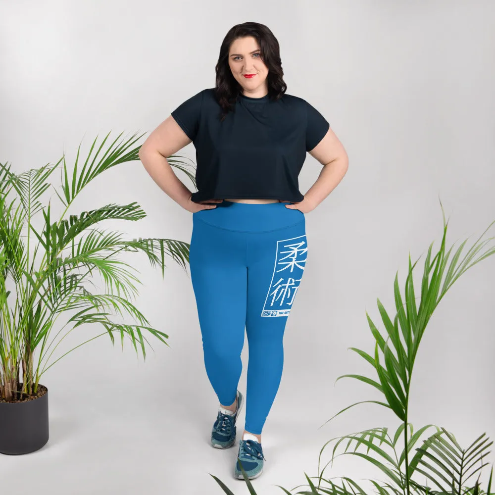 Women's Plus Size Yoga Pants Workout Leggings For Jiu Jitsu 004 - Azul