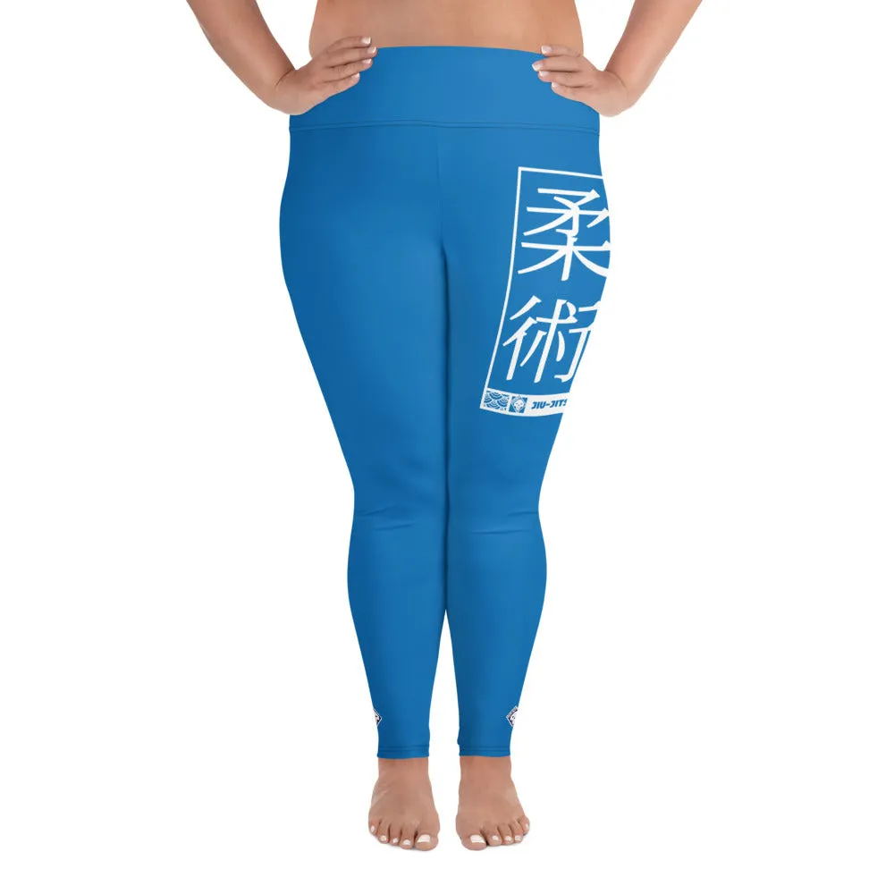 Women's Plus Size Yoga Pants Workout Leggings For Jiu Jitsu 004 - Azul