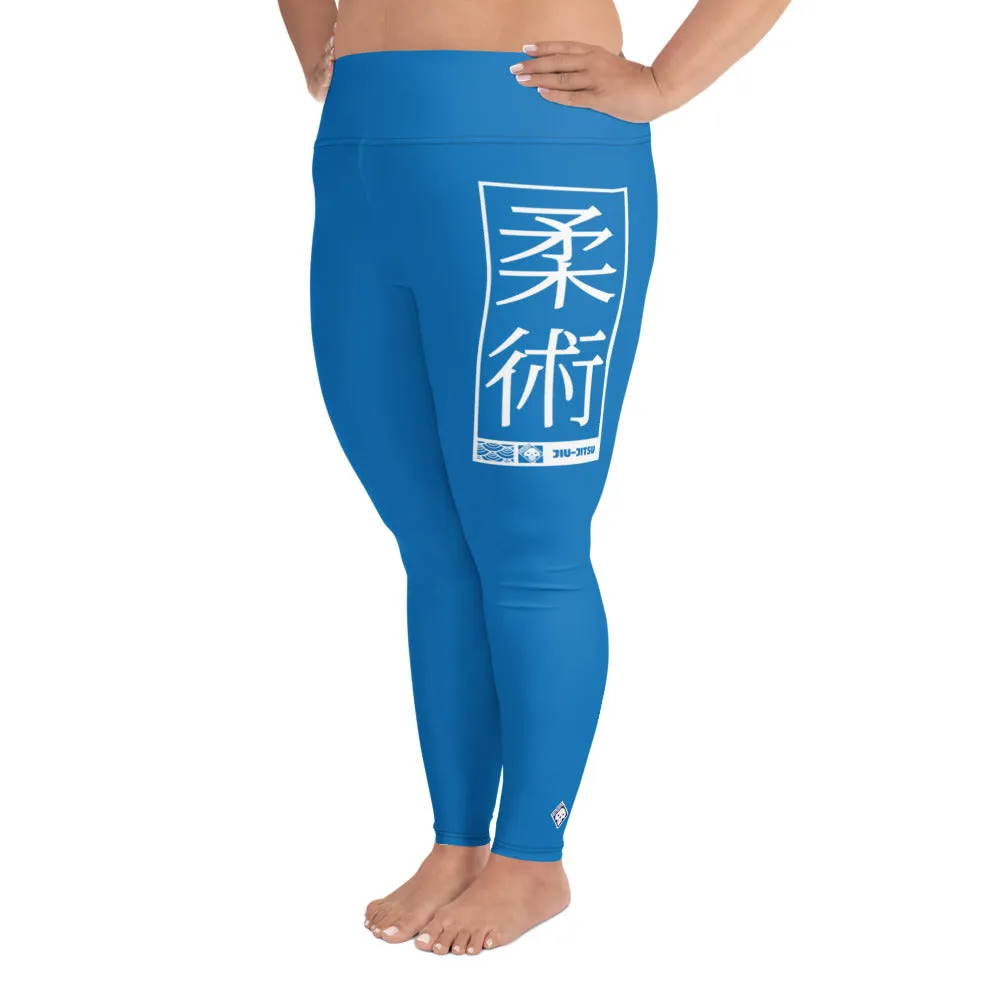 Women's Plus Size Yoga Pants Workout Leggings For Jiu Jitsu 004 - Azul