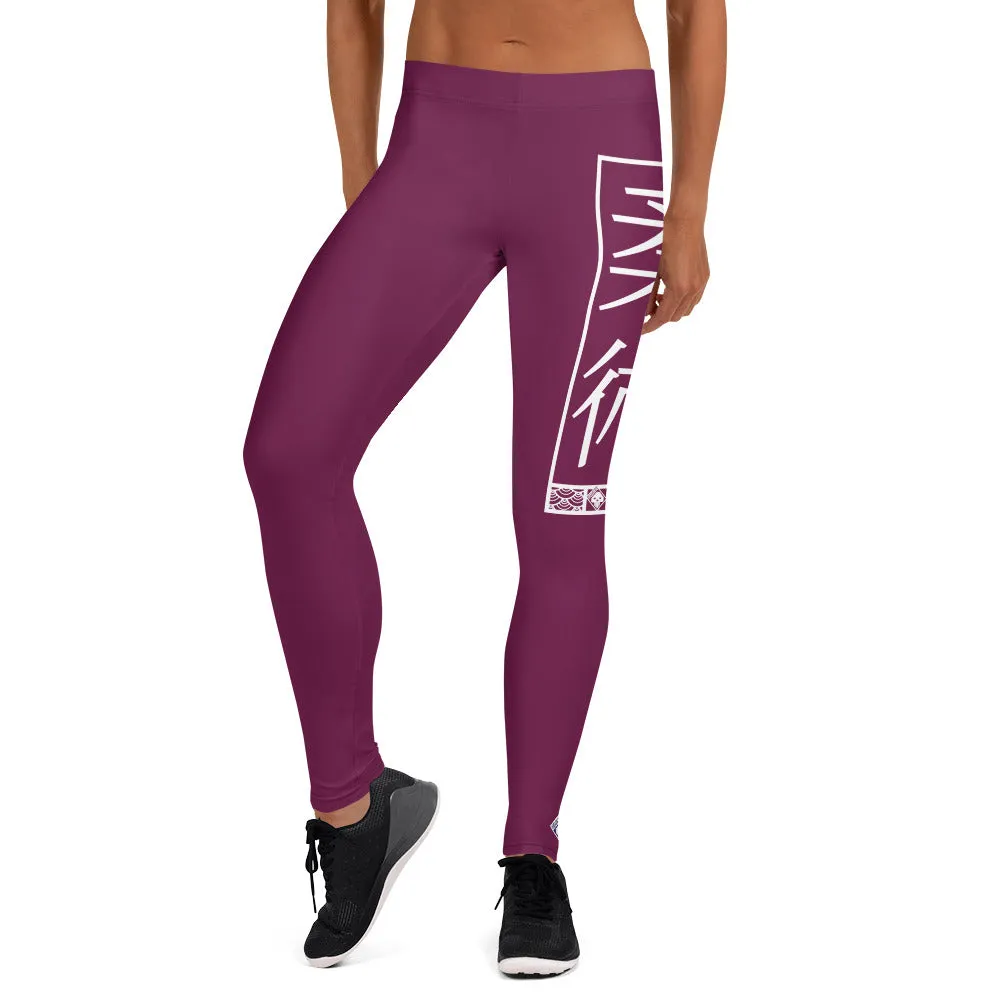 Women's Yoga Pants Workout Leggings For Jiu Jitsu 013 - Tyrian Purple