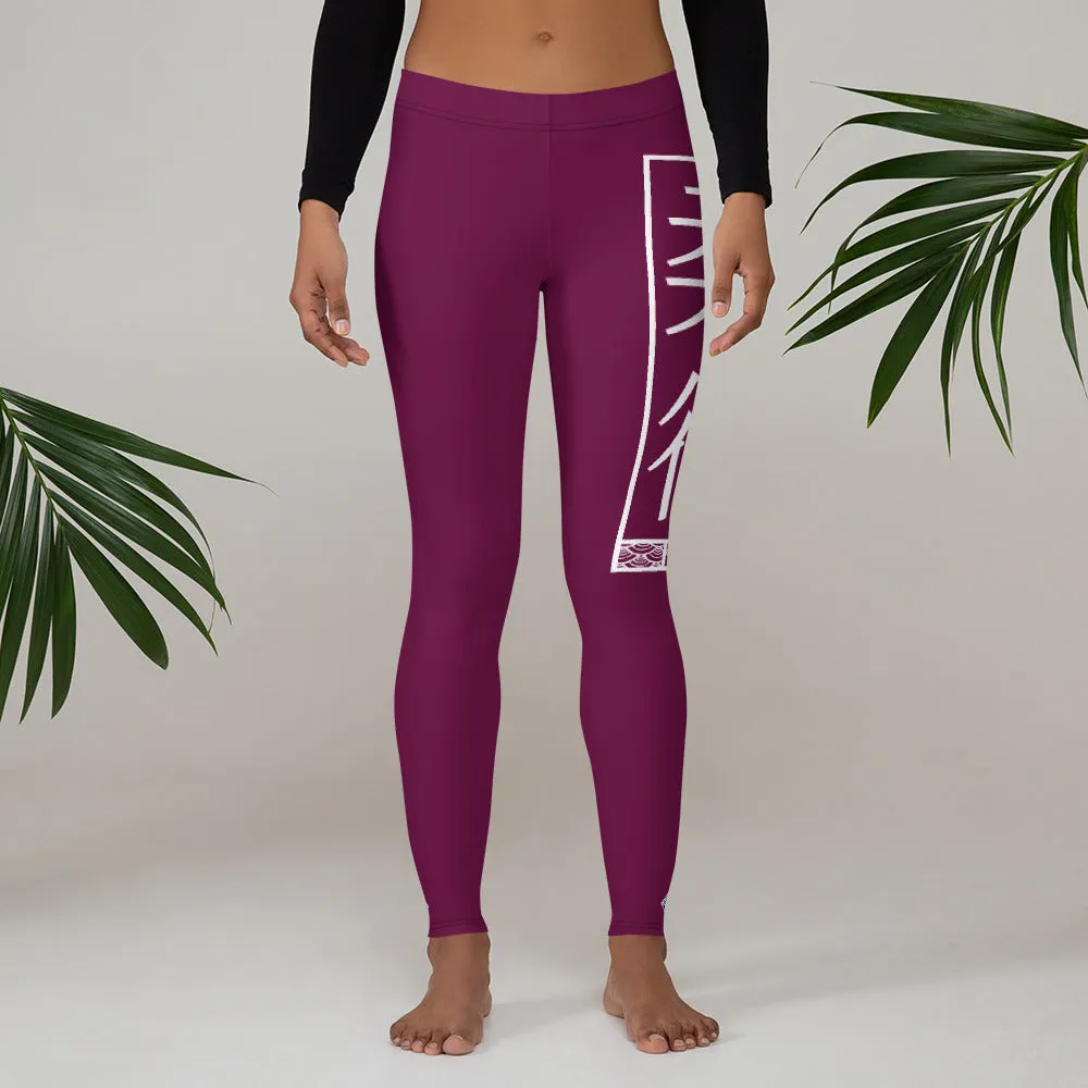 Women's Yoga Pants Workout Leggings For Jiu Jitsu 013 - Tyrian Purple