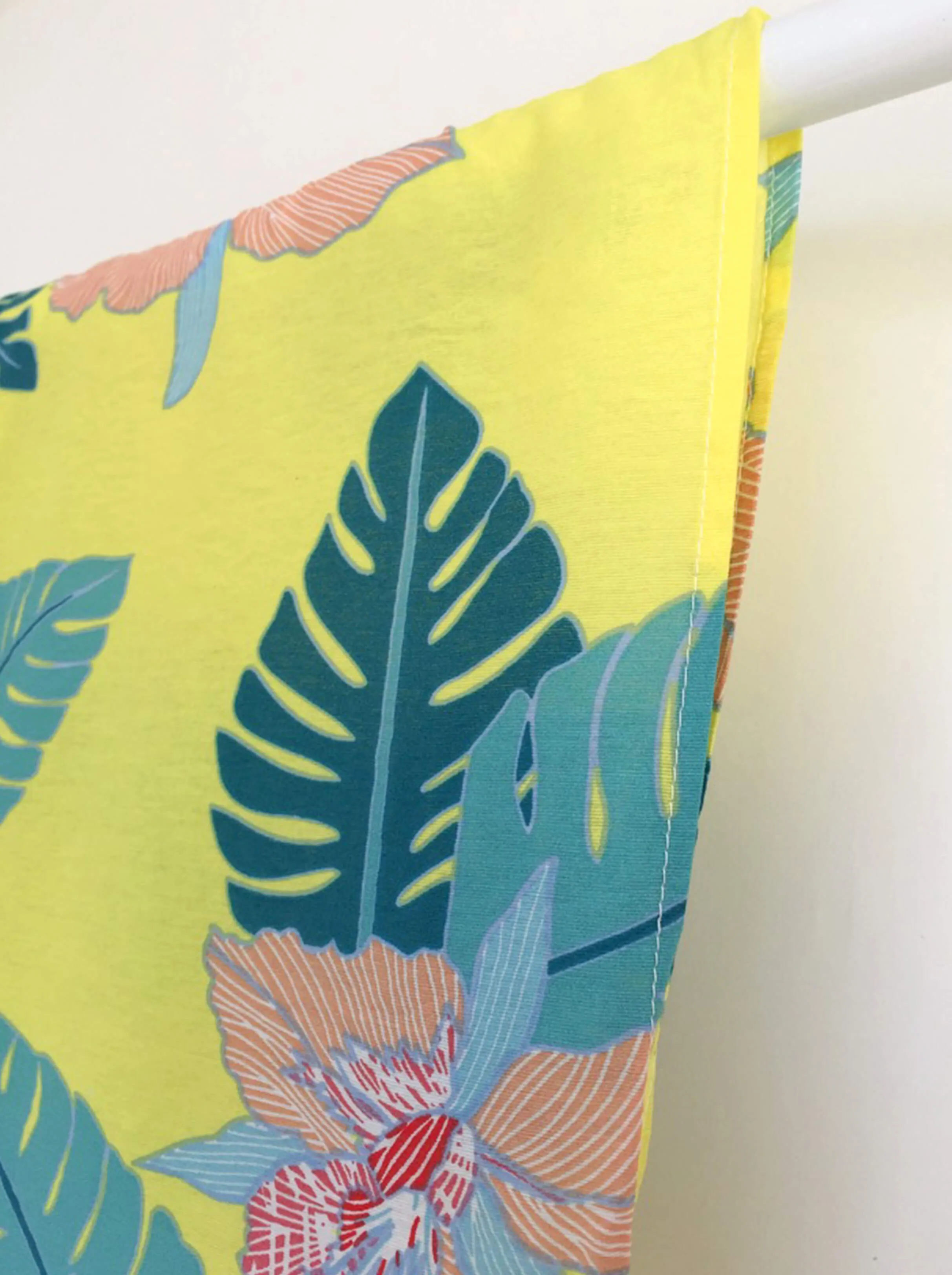 Yellow Palm Print Kaftan Dress