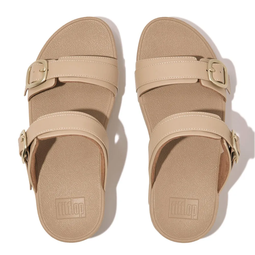 รองเท้าแตะ ผู้หญิง รุ่น LULU ADJUSTABLE-BUCKLE LEATHER SLIDES